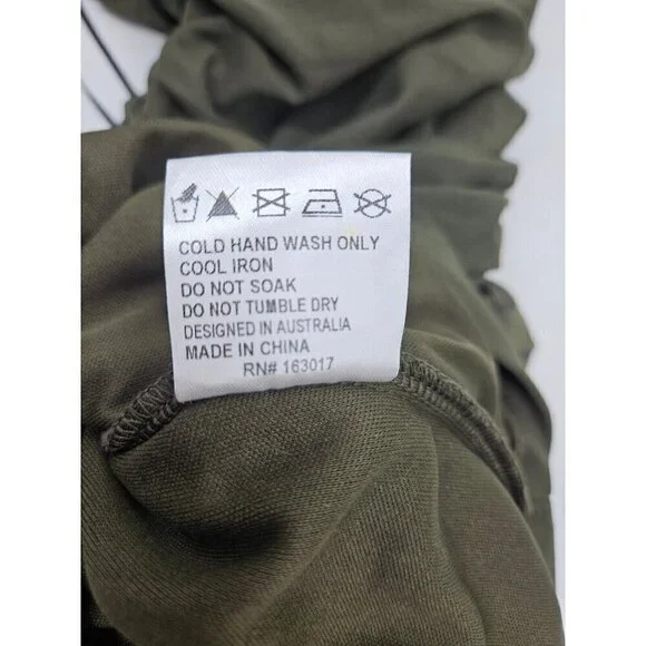 NWOT Princess Polly Tara Mini Dress Womens 0 Olive Green - Picture 8 of 8